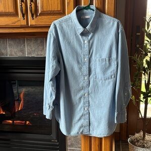 Sonoma Light Blue Chambray Button-Up Shirt
